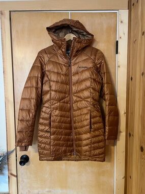 Columbia Women's Copper Brown Hooded Packable Puffer Coat